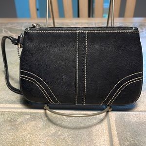 Coach black wristlet